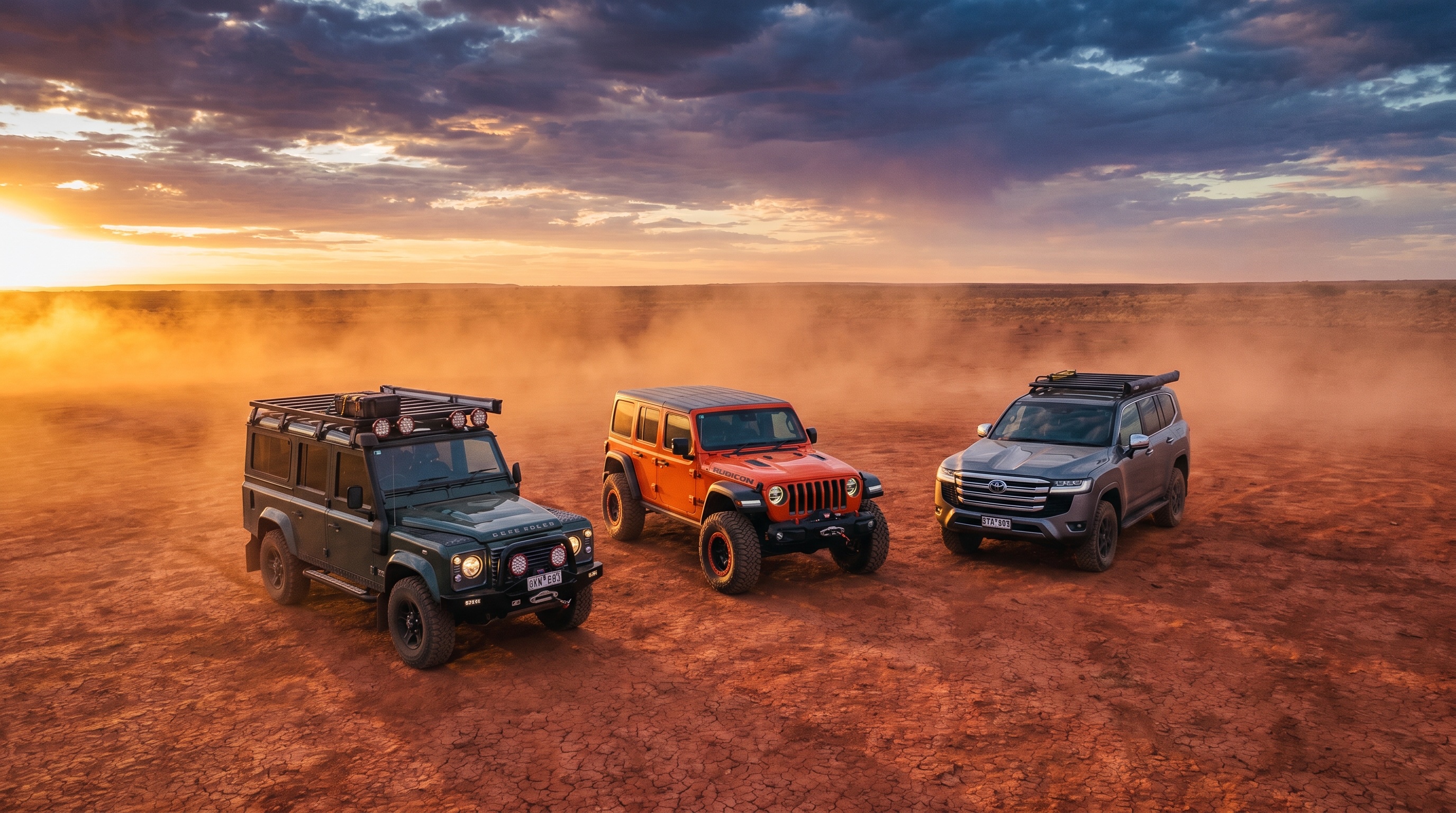 Land Rover Defender vs Jeep Wrangler vs Toyota Land Cruiser: the three kings